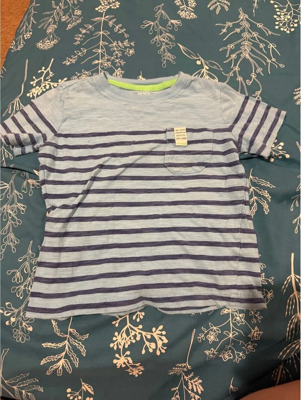 Boys light blue striped shirt size 3t
